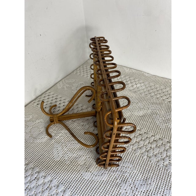Wall Shelf in Rattan and Bamboo attributed to Franco Albini, Italy, 1960 For Sale - Image 11 of 15
