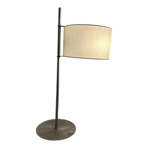 1990s New Santa & Cole TMD Table Lamp by Miguel Milá - Satin Nickel & Linen-Open Box