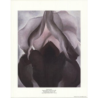 1987 Georgia O'Keeffe 'Black Iris III' Modernism Purple, Black USA Offset Lithograph For Sale