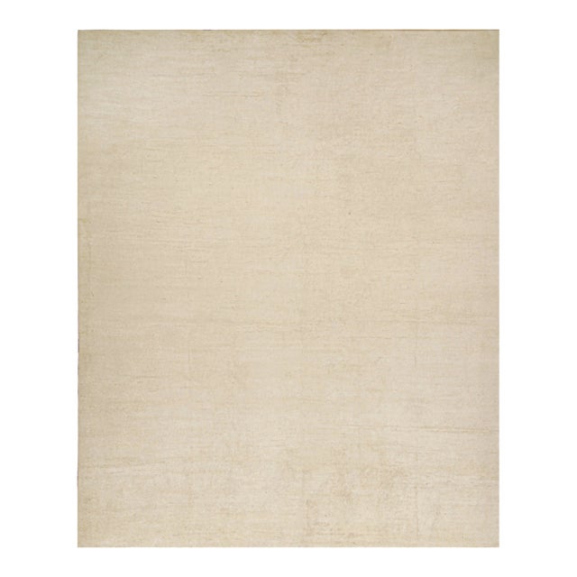 Rug & Kilim’s Solid Beige-Brown Rug in Tone-on-Tone Contemporary Style -13'x16' For Sale