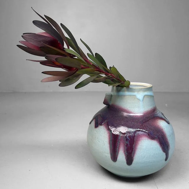 Japanese Ceramic Ikebana Vase, 1980s For Sale - Image 14 of 18