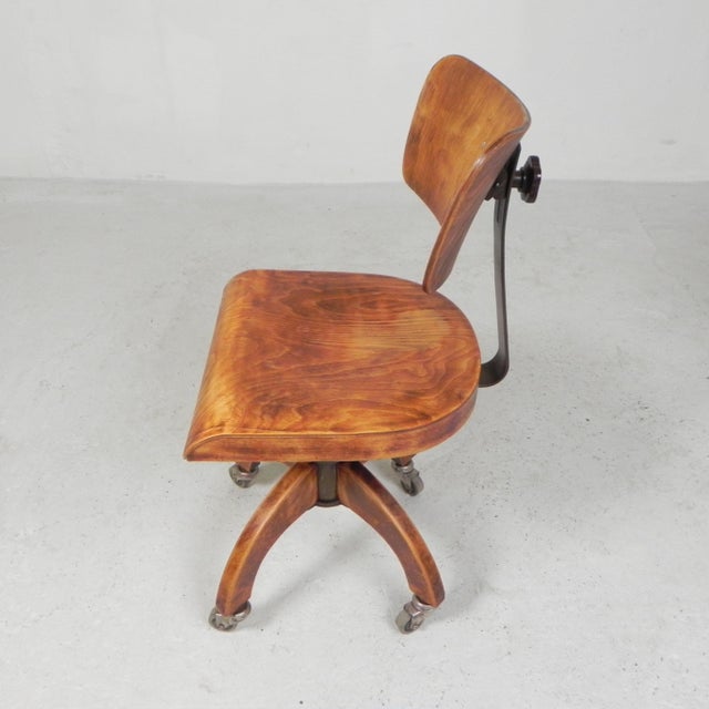Wood Bauhaus Office Chair from Krenzer, 1930s For Sale - Image 7 of 18