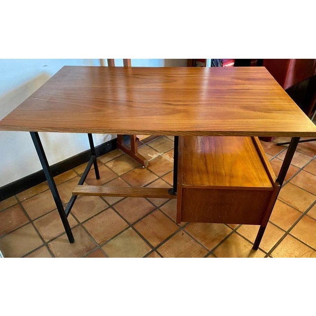 Wood Vintage Modern Desk, 1950 For Sale - Image 7 of 12