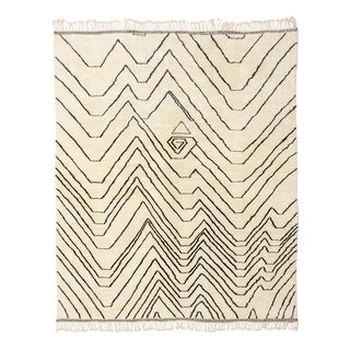 Hand-Knotted Wool Rug by Azele Studio For Sale