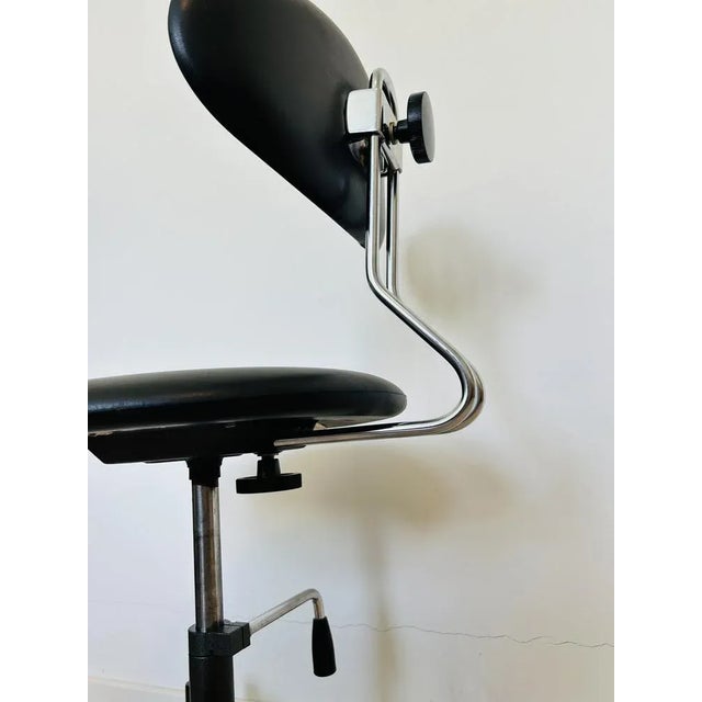 Vintage Black Kovona Office Stool Model Z-370, 1960s For Sale - Image 10 of 12