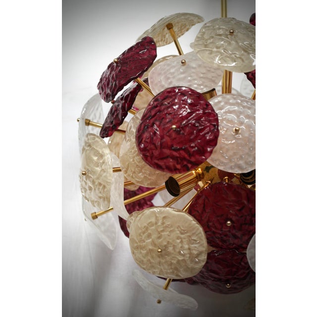Cream Murano Sputnik Art Glass Pendant Light, 2000 For Sale - Image 8 of 10