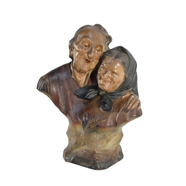 E.Ceccarelli, Les Noces d’Or, Late 1800s, Terracotta Sculpture For Sale