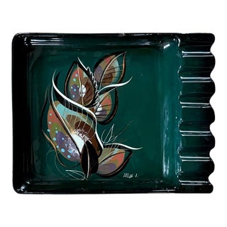 Mid Century Ceramic Ashtray - Trinket Plate Signed Sascha Brastoff For Sale