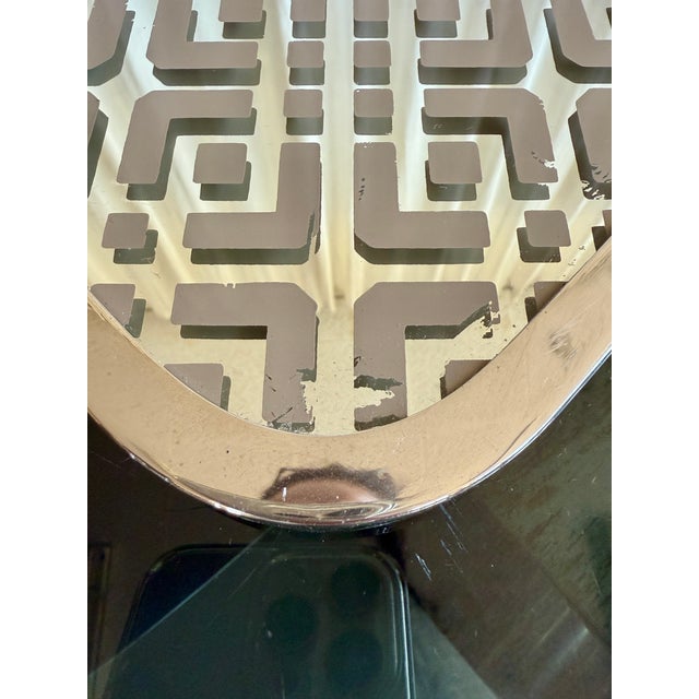 Mid-Century Modern Italian Chrome and Mirrored Glass Placemat Serving Trays by Tommaso Barbi, 1970s, Set of 4 For Sale - Image 17 of 18