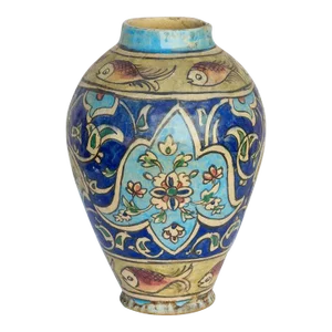 1950s Mughal Empire Painted Vase