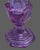 Hollywood Regency Vintage German Alexandrite Lead Crystal Fluted Trumpet Vase For Sale - Image 3 of 8