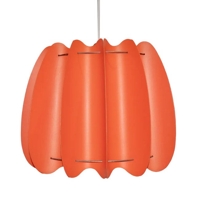 Danish Red Plastic Lamp For Sale