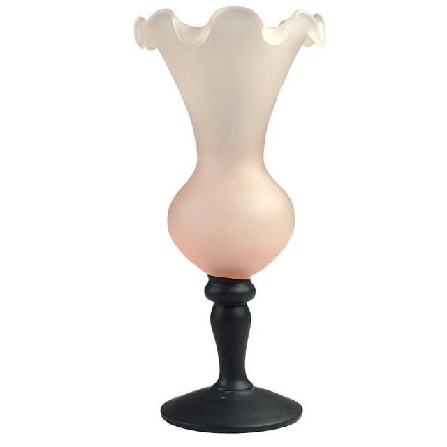 Black Italian Satin Glass Vase, 1970s For Sale - Image 8 of 8