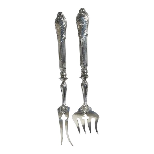 Antique Petit Four Serving Set Circa 1880s'- Pair of 2 For Sale