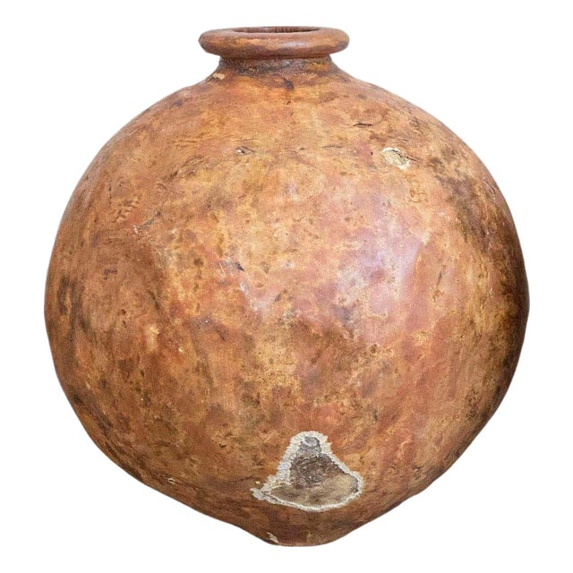 Large Spanish Papier-Mâché Olive Oil Jar with Aged Patina, circa 1830 For Sale