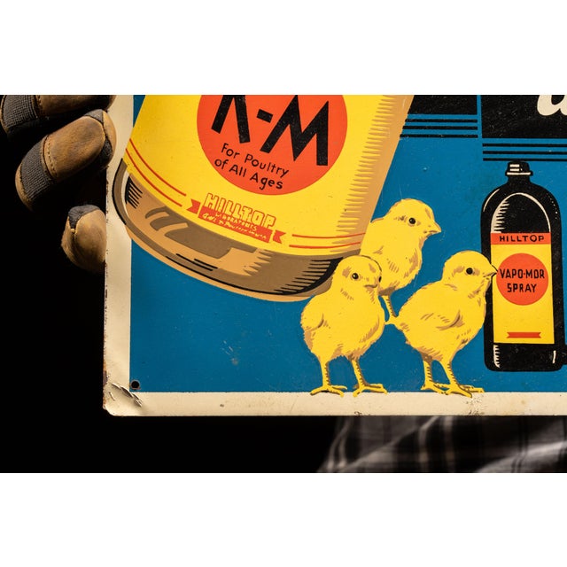1930s Vintage Hilltop Tin Advertising Sign For Sale - Image 5 of 7