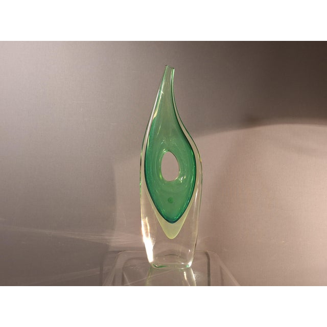 Green Very Large Murano Vase from Mazzega, 1960s For Sale - Image 8 of 8