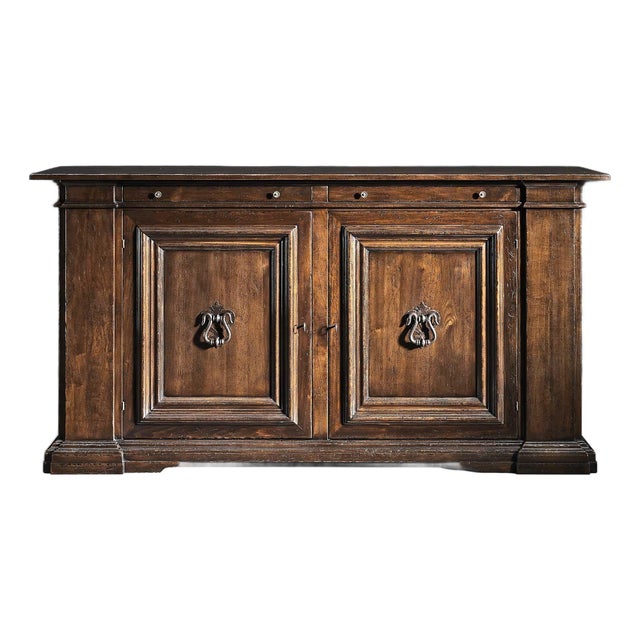 Italian Rustic Walnut Sideboard For Sale