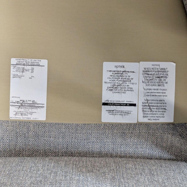 Gray Cr Laine Furniture Lounge Swivel Chair With Nailhead Trim For Sale - Image 8 of 8