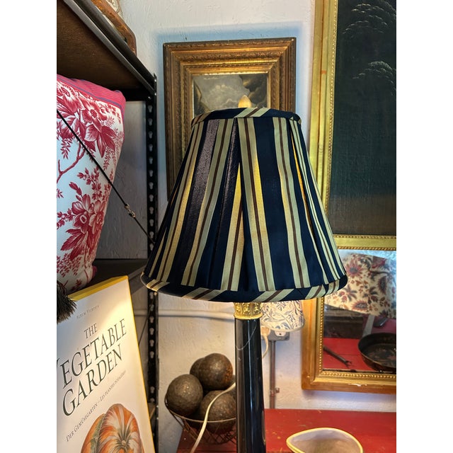 Mary Jane McCarty Designs Pleated Stripe Silk Lampshade For Sale - Image 4 of 4