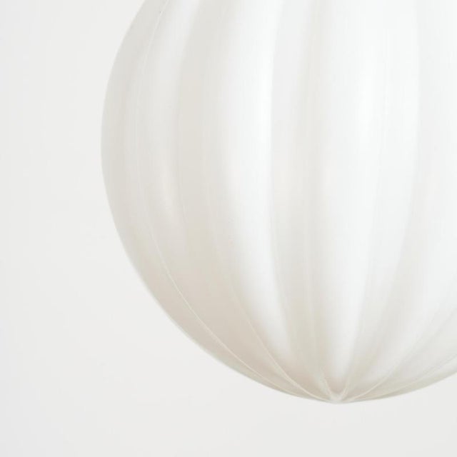 1940s Antique Church Opaline Milk Glass Globe Pendant Light, 1940s For Sale - Image 5 of 8