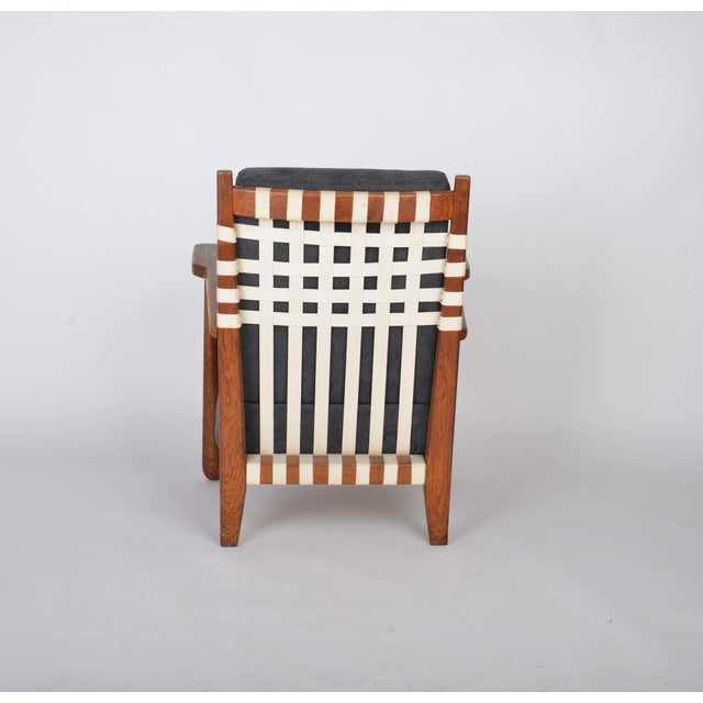 Mid-Century Oak Lounge Chair by Jan Vanek for Krasna Jizba, 1940 For Sale - Image 6 of 10