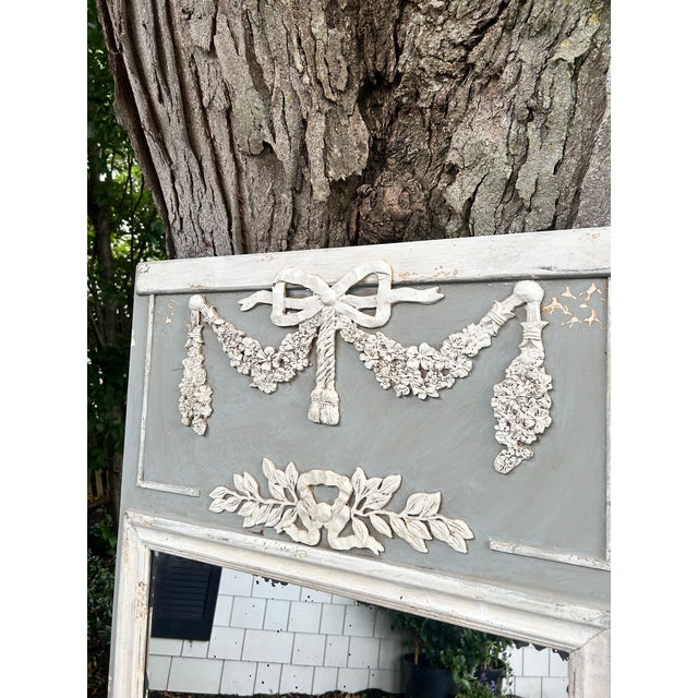 Late 20th Century Vintage French Trumeau Style Mirror For Sale - Image 5 of 6