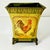 Metal 1980s Vintage Rustic European French Country Boho Chic Tole Metal Chicken Motif Planter. For Sale - Image 7 of 9