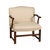English 1900s Wooden Child's Chair with Serpentine Arms and Custom Upholstery For Sale - Image 4 of 12