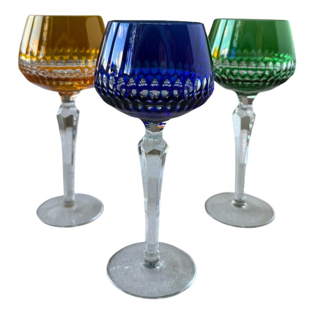 Vintage Crystal Glasses, 1970s, Set of 6 For Sale