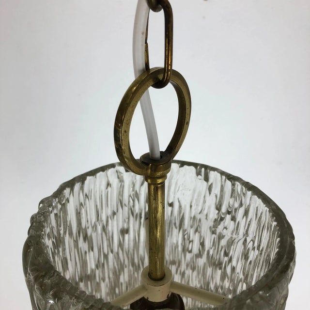 Hollywood Regency Austrian Ice Glass Hanging Light from J. T. Kalmar Lights, 1950s For Sale - Image 14 of 15