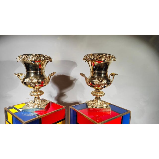 Gilt Bronze Cups, 19th Century, Set of 2 For Sale - Image 6 of 16
