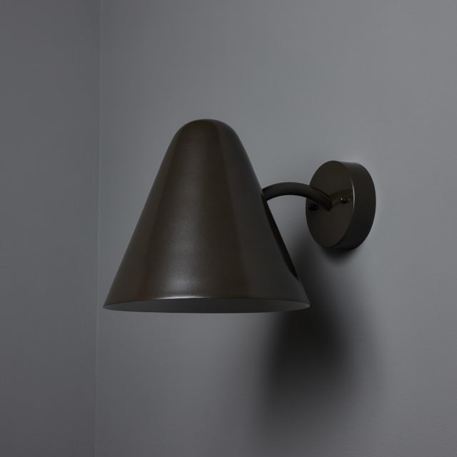 Mid-Century Modern 'ZuZu' Bronze Painted Brass Wall Sconce in the Style of Jacques Biny For Sale - Image 13 of 16