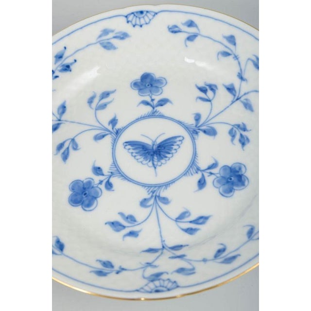 Butterfly Dessert Plates with Gold Rim from Bing & Grøndahl, 1970s, Set of 8 For Sale - Image 3 of 5