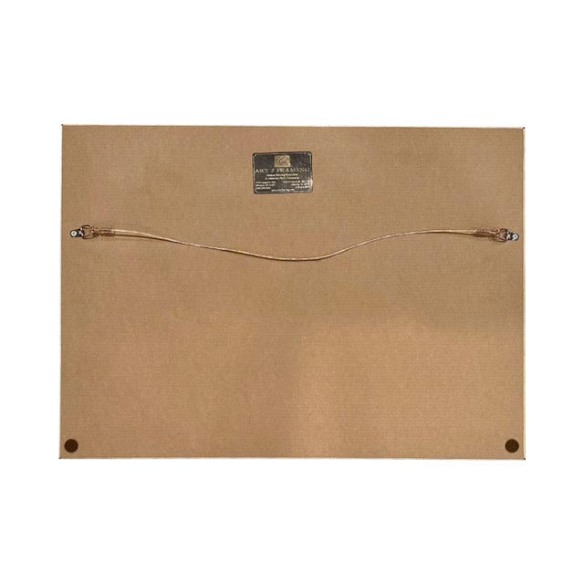 Mid-Century Modern Vintage Le Voyage De Babar Ski Framed Lithographic Page For Sale - Image 3 of 8