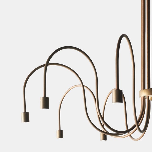 1960s 1960s Danish Copper Chandelier For Sale - Image 5 of 5