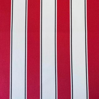 Free Spirit Designer Vicki Payne Safy-006 Brown Pink White Awning Cabana Pin Stripe Fabric- 2.44 Yards For Sale