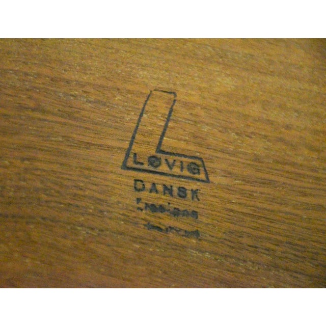 1975 Refinished Peter Lovig Signed Teak Flip Top Desk For Sale - Image 10 of 10