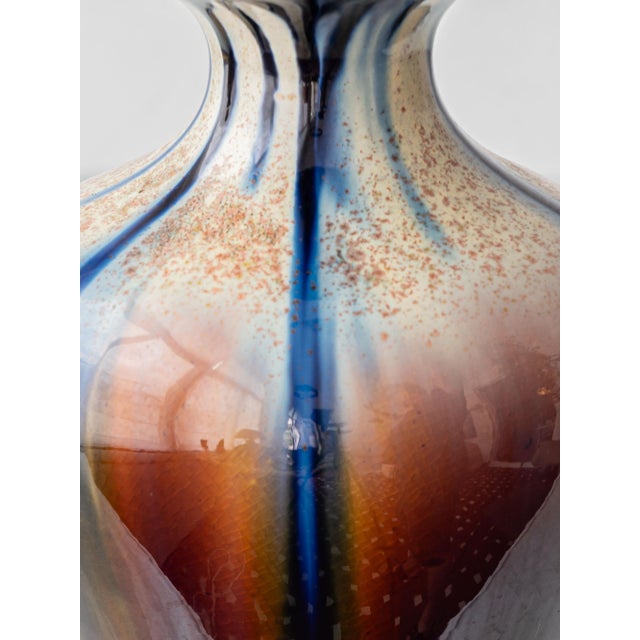 Metal Belgian Art Deco Flambé Glaze Ceramic Table Lamps, 1920s, Set of 2 For Sale - Image 7 of 18
