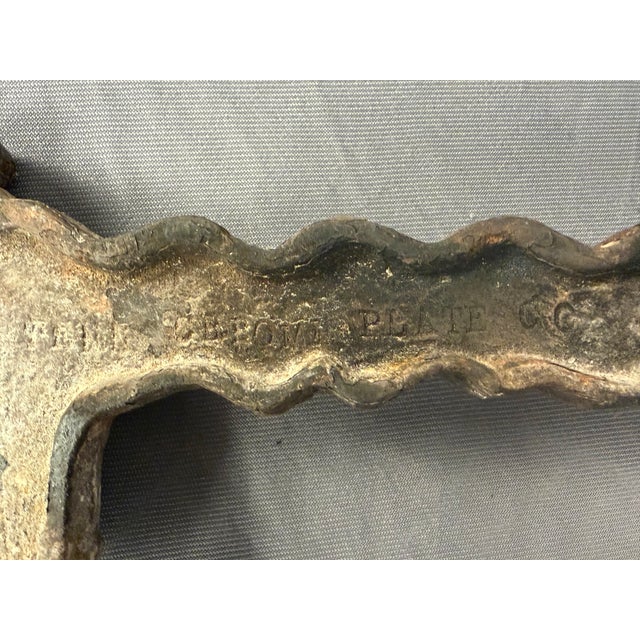 1930s Black Cat Iron Andirons With Glass Marble Eyes For Sale - Image 11 of 11