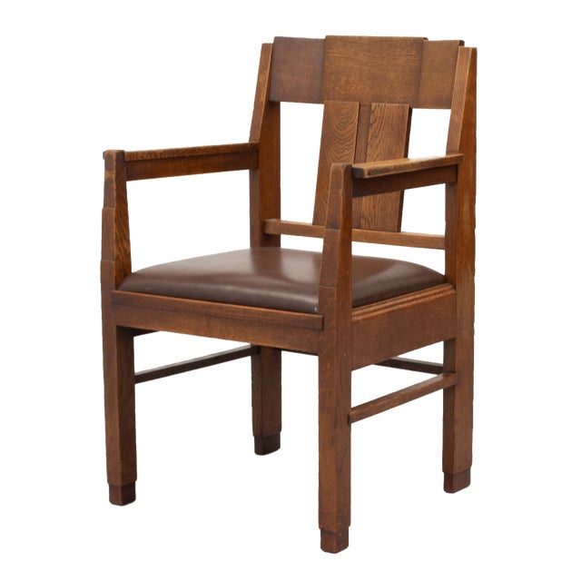 Art Deco Dutch Chair in Oak, 1920s For Sale
