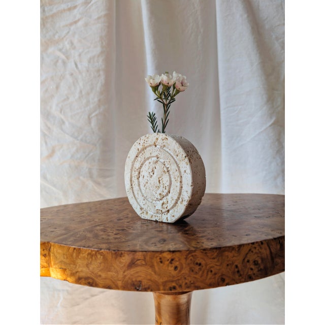 Mid-Century Modern Vintage Travertine Bud Vase from Fratelli Mannelli, 1970s For Sale - Image 3 of 11