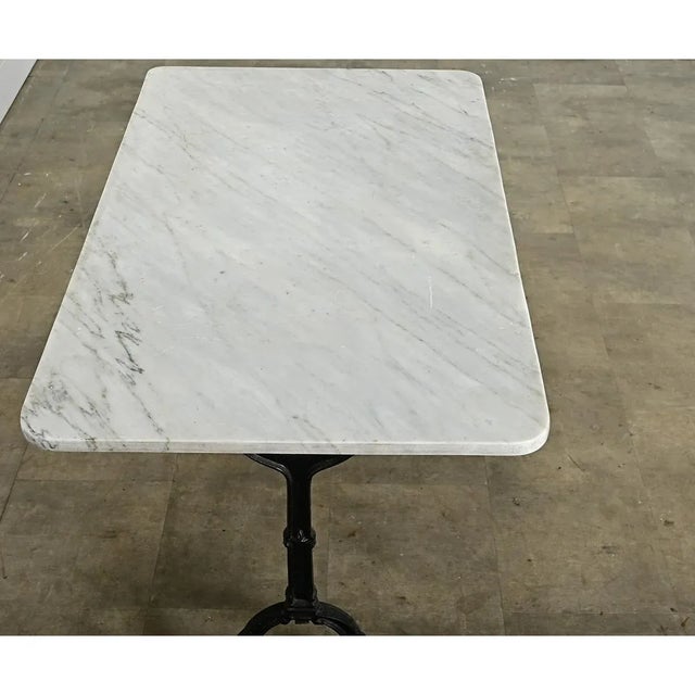 Black French19th Century Bistro Table With Marble Top For Sale - Image 8 of 10