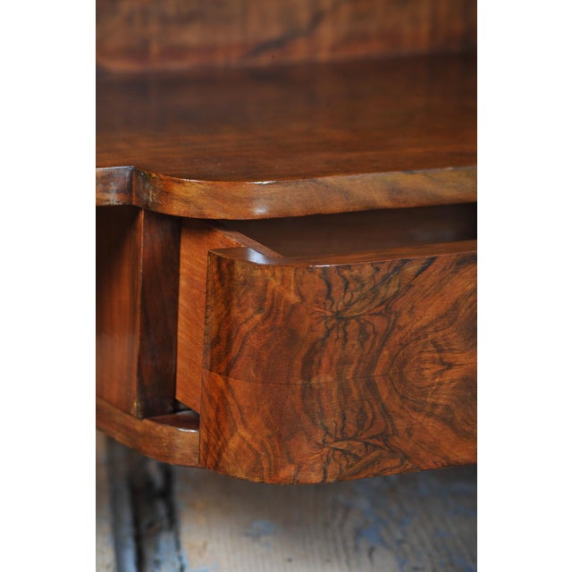 Czech Art Deco Dressing Table in Walnut Veneer, 1930s For Sale - Image 3 of 18