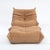 Vintage Ligne Roset Togo Chair and Ottoman in Burnt Orange Leather - Restored For Sale - Image 13 of 18