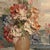 Presenting a striking vintage impasto floral oil painting, signed with the studio pseudonym A. Sweeting. Produced circa...