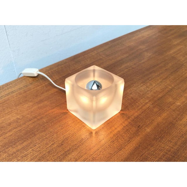 Vintage German Glass Ta 14 Cube Table Lamp from Peill & Putzler, 1970s For Sale - Image 12 of 18