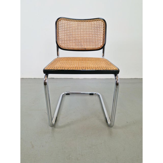 Black Cesca Chairs by Marcel Breuer for Knoll, Italy, 1970s, Set of 6 For Sale - Image 8 of 18