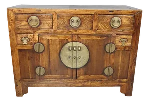 19th Century Chinese Elm Sideboard