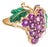 Bochi"Capri" Vintage Enamel & Purple Amethyst Ring 18K Gold & Silver For Sale